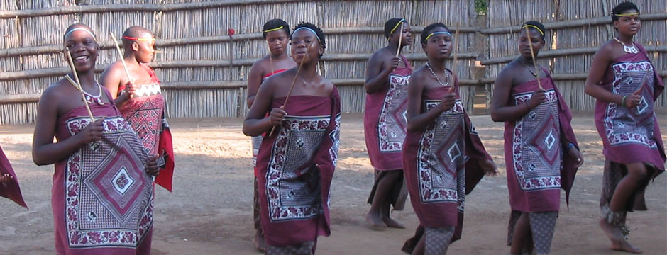  Female Dancers at Mantenga Cultural Village, Swaziland